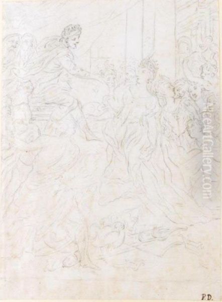 Esther And Ahasuerus by Pietro Dandini