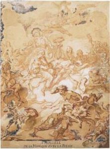 An Allegory Comparing Music And Poetry by Michel-Francois Dandre-Bardon