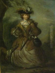 Portrait Of A Lady With Hound
