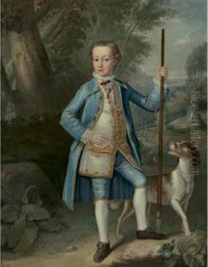 Portrait Of A Young Boy And His Dog by Bartholomew Dandridge