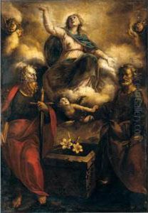 L'assunta Con San Pietro E San Paolo by Stefano Danedi