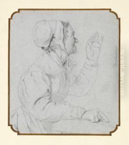 Studie Einer Alten Frau Mit Haube