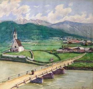 Paesaggio Con Chiesetta by Giuseppe Danieli