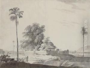 The Tomb Of Badhal Khan Near Chaynpore by Thomas Daniell