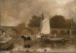 A View Of Richmond Bridge by Thomas Daniell