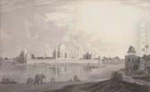 The Taje Mahel, Agra by Thomas Daniell