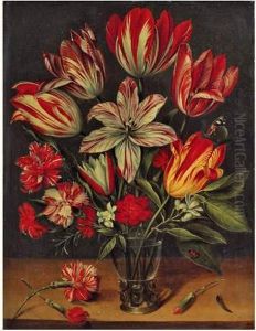 Tulipes Et OEillets Dans Un Vase
