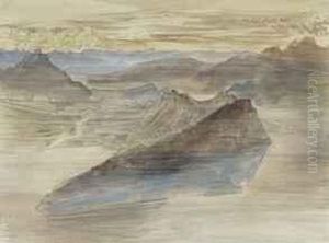 Blick Vom Rigi Auf See Und Berge by Heinrich Danioth