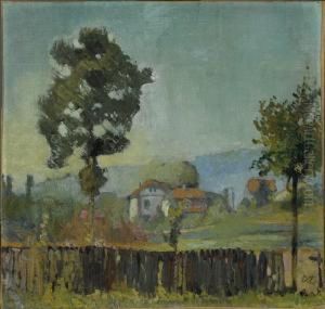 Haus Mit Garten In Der Umgebung Von Basel Oder Amjurasudfuss by Heinrich Danioth