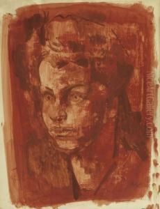Portrait Eva Renner by Heinrich Danioth