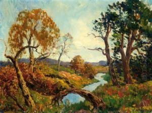 Sunny Landscape With River by Charles Dankmeijer