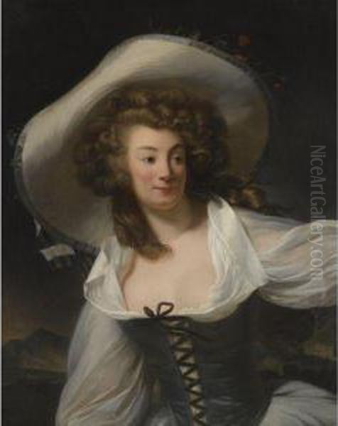 Portrait Of The Artist's Wife Marie-pierrette-antoinette Danloux - view 1