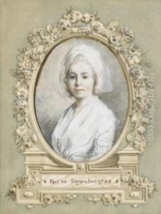 Portrait De Femme En Buste, Coiffae D'un Fichu