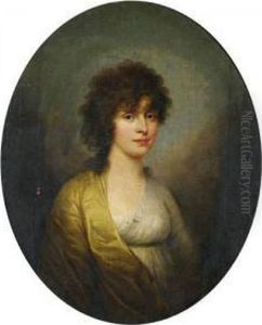 Portrait De Femme A La Robe Blanche