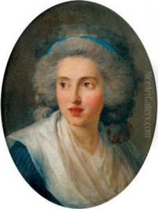 Jeune Femme Au Ruban Bleu
