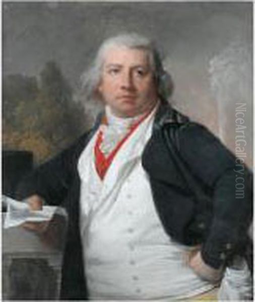 Portrait D'homme Au Gilet Blanc Tenant Une Lettre - view 1