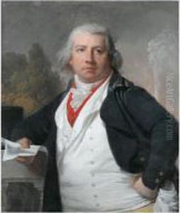 Portrait D'homme Au Gilet Blanc Tenant Une Lettre