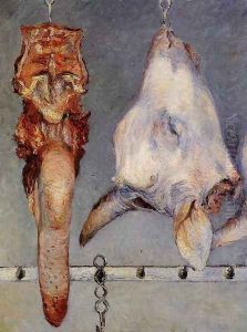 Calfs Head And Ox Tongue by Gustave Caillebotte