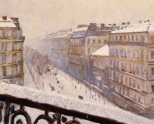 Boulevard Haussmann Snow by Gustave Caillebotte