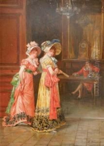 Elegant Ladies In An Interior Elegant Ladies In An Interior