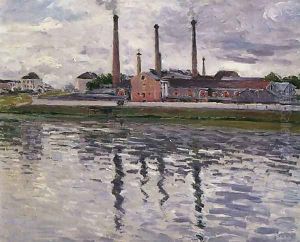 Factories At Argenteuil by Gustave Caillebotte