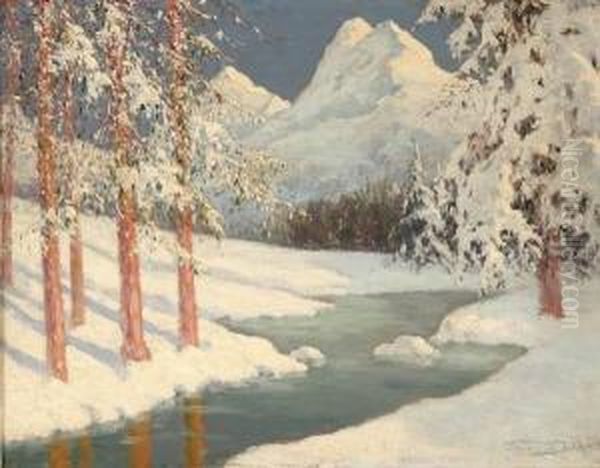 Winter Alpine Stream - view 1