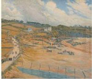 Les Courses De Chevaux Sur Un Plage En Bretagne by Georges Dantu