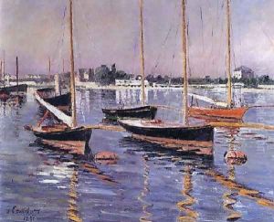 Boats On The Seine At Argenteuil by Gustave Caillebotte