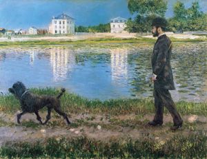 Richard Gallo And His Dog At Petit Gennevilliers