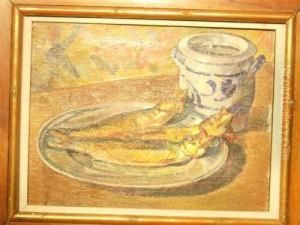 Nature Morte Aux Harengs. 1921 by Georges Darel