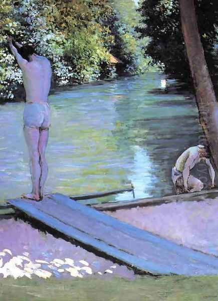 Bather Preparing To Dive Banks Of The Yerres - view 1