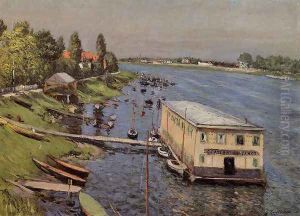 Boathouse In Argenteuil by Gustave Caillebotte