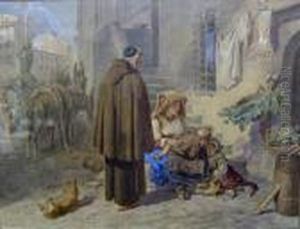 Street Scene In Rome by Felix Octavius Carr Darley