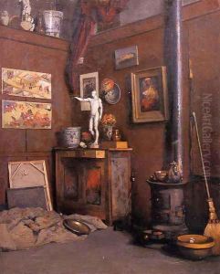 Interior Of A Studio With Stove