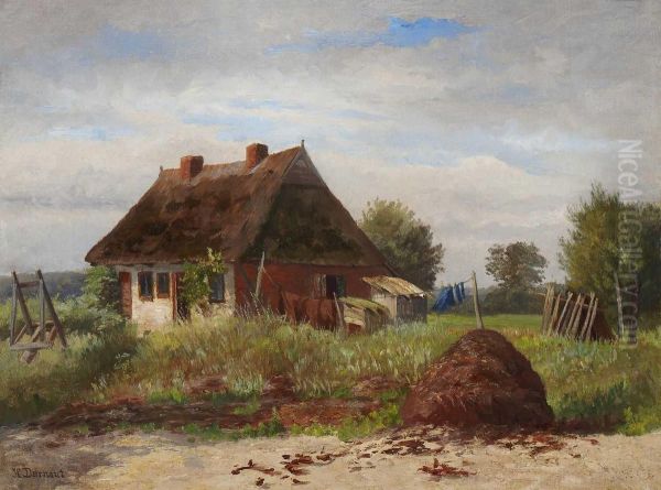 Bauernhaus In Sommerlicher Wiesenlandschaft. - view 1