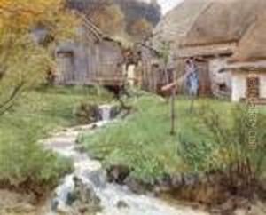 Altegebirgsmuhle Und Wildbach by Hugo Darnaut
