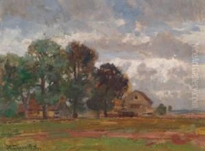 Landschafts Studie Beiaufsteigendem Gewolk