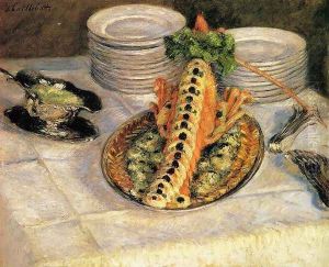 Still Life With Crayfish by Gustave Caillebotte