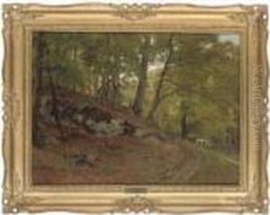 Drovers On A Woodland Path