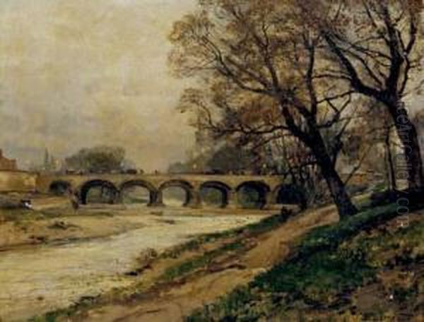 Landscape With River And Bridge - view 1