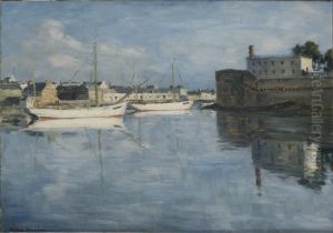 Arriere Port De Concarneau (bretagne) by Andre Dauchez
