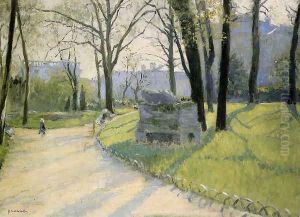 The Parc Monceau by Gustave Caillebotte