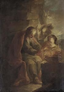 An Allegory Of Winter: An Old Man Warming His Hands On A Brazier