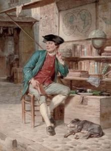 The Book Seller by Gustave David