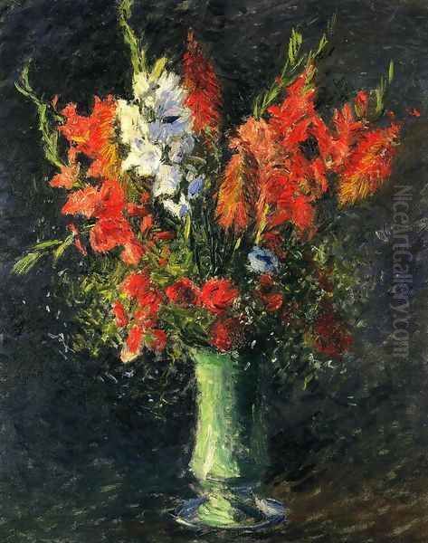 Vase Of Gladiolas - view 1