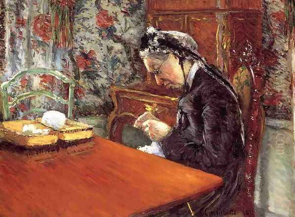 Portrait Of Madame Boissiere Knitting - view 1