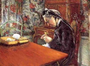Portrait Of Madame Boissiere Knitting