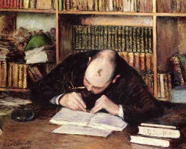 Portrait Of A Man Writing In His Study - view 1