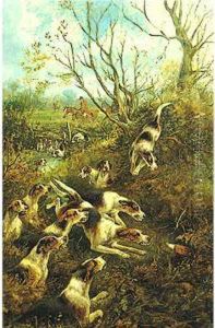 The Fox Hunt: A Pair Of Paintings