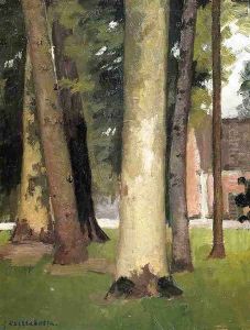 Yerres Through The Grove The Ornamental Farm by Gustave Caillebotte